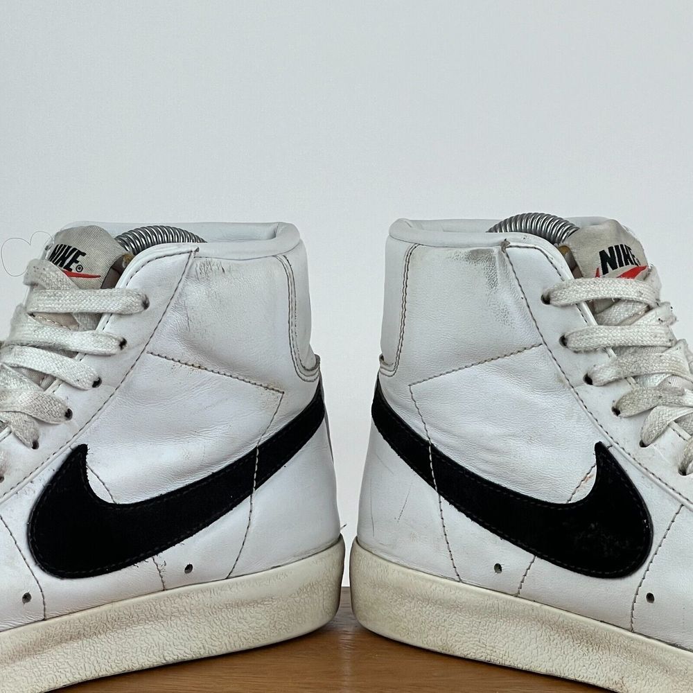 Womens Nike Blazer White Mid Vintage Leather Athletic Shoes Sneakers‎ Size 8 M - Picture 4 of 9